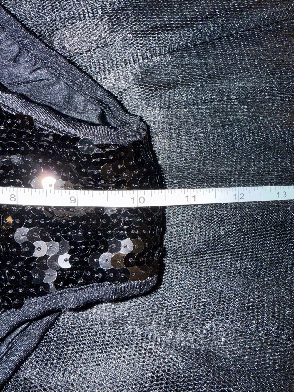 Glamour Black Sequin & Rhinestone Bling Tulle Dance Costume Size Adult Small - Picture 14 of 16
